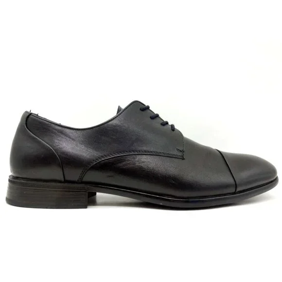 Aldo | Shoes | Aldo Black Leather Cap Toe Lace Up Dress  display picture 1